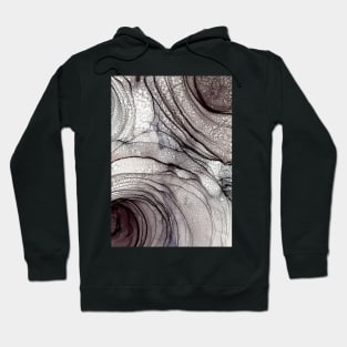 Mauve and Grey Roses, Abstract Floral Art Hoodie